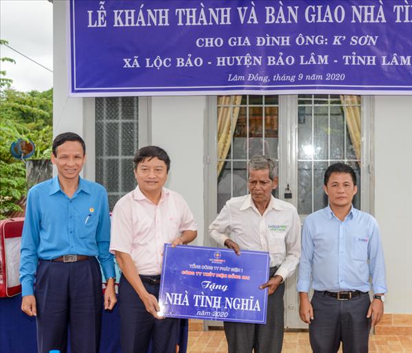 Tổng Công ty phát điện 1 - Công ty Thủy điện Đồng Nai khánh thành và bàn giao 3 căn Nhà tình nghĩa